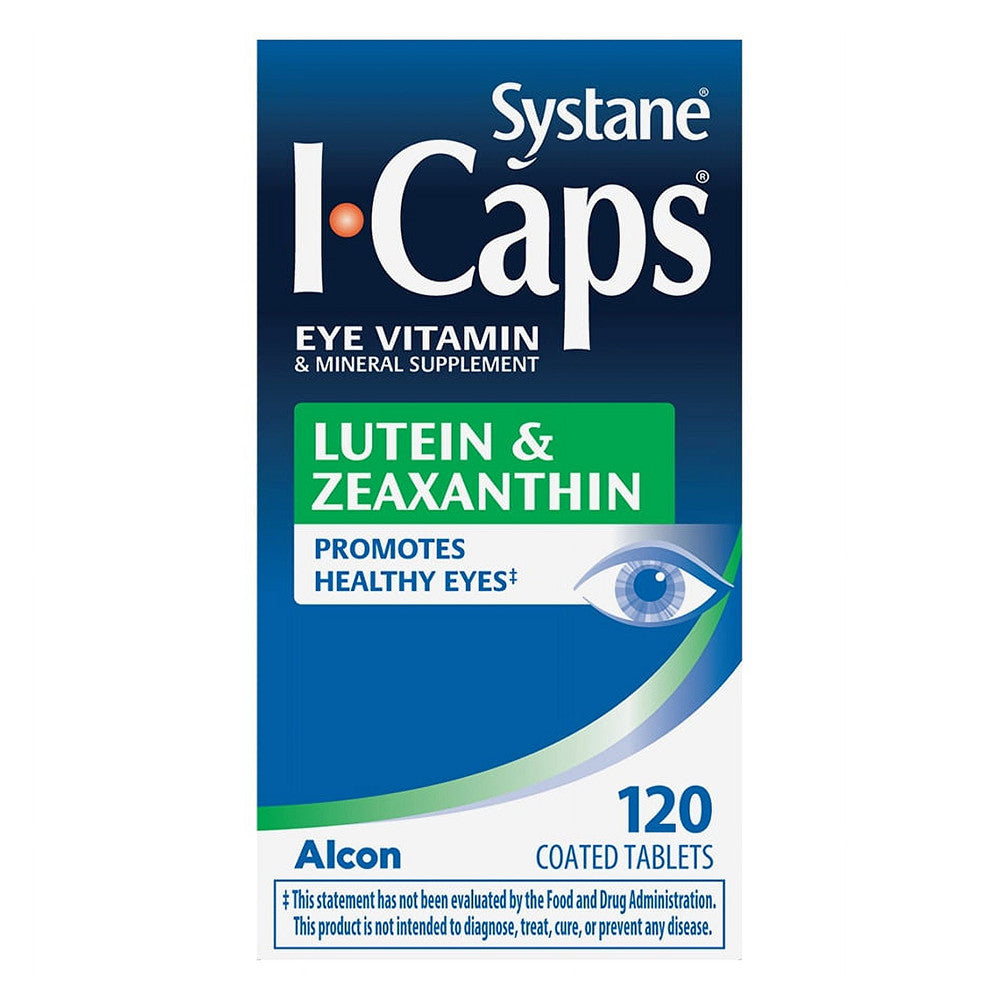 Icaps Lutein And Zeaxanthin Lactose Free Ocular Eye Vitamin Tablets - 120 Ea